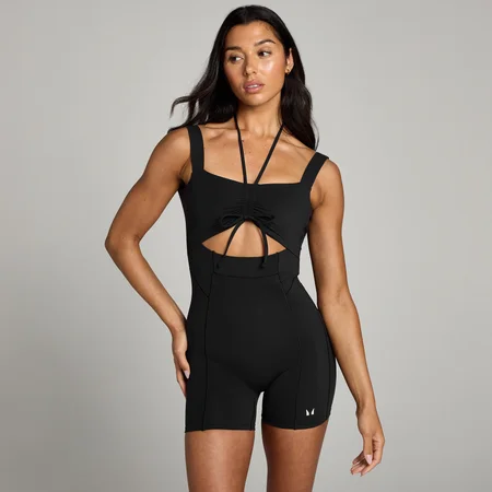 Body à fronces MP Studio pour femmes – Noir
