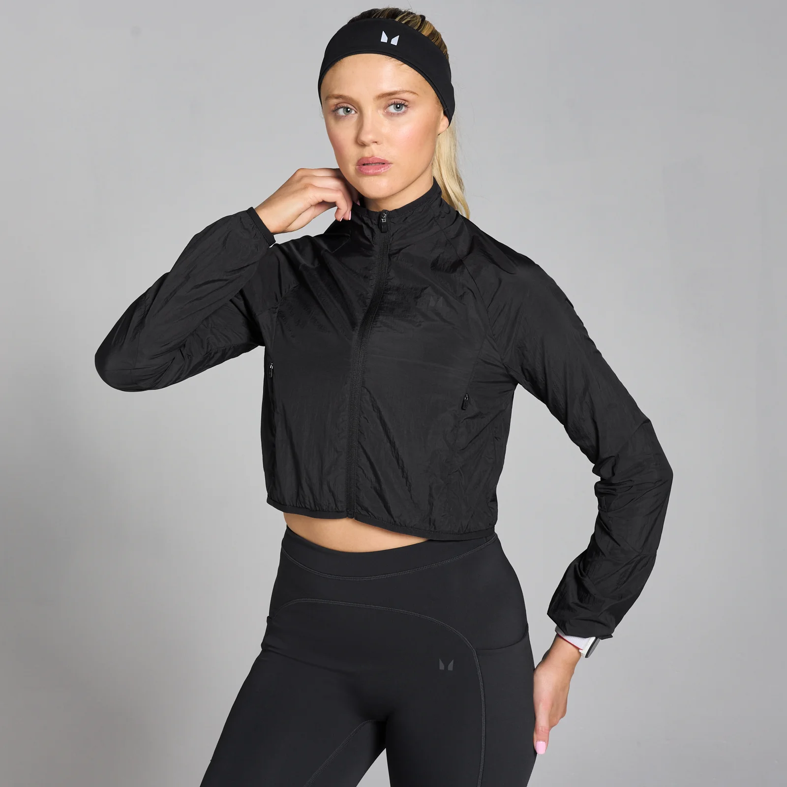 Coupe-vent court coupe slim MP Velocity pour femmes – Noir - LImage1
