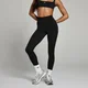 Legging à ceinture rabattable MP Studio pour femmes – Noir