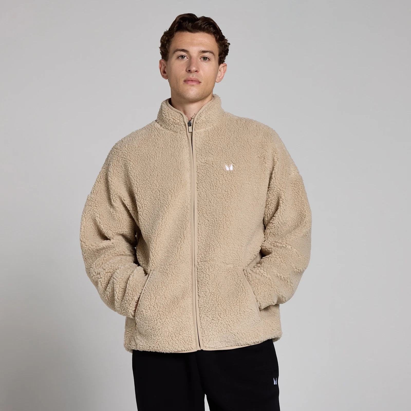 Veste en polaire à fermeture éclair intégrale MP pour hommes - Avoine - XSImage1
