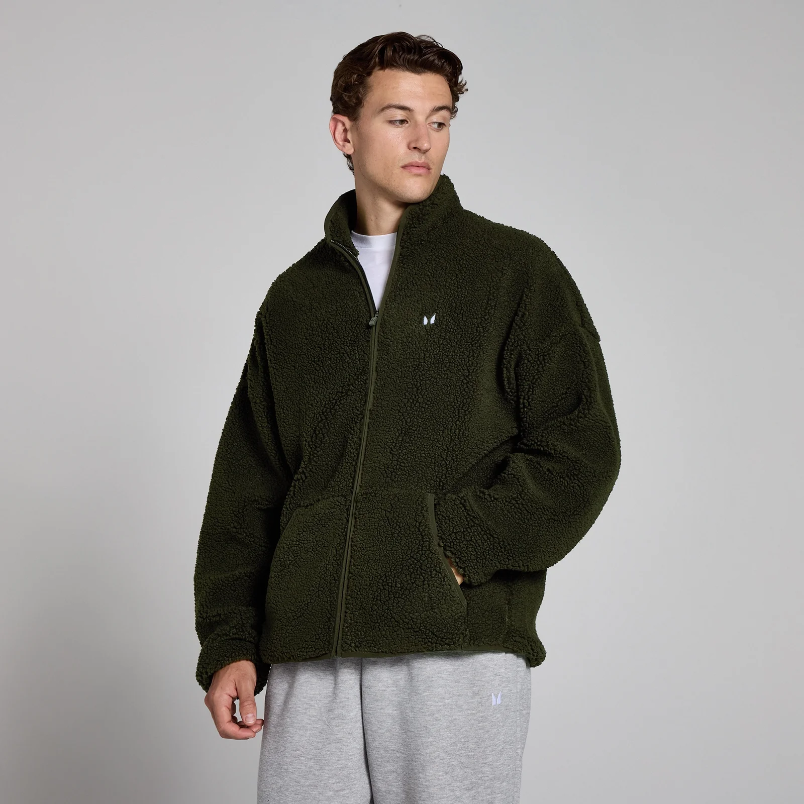 Veste en polaire à fermeture éclair intégrale MP pour hommes - Vert forêt - XSImage1