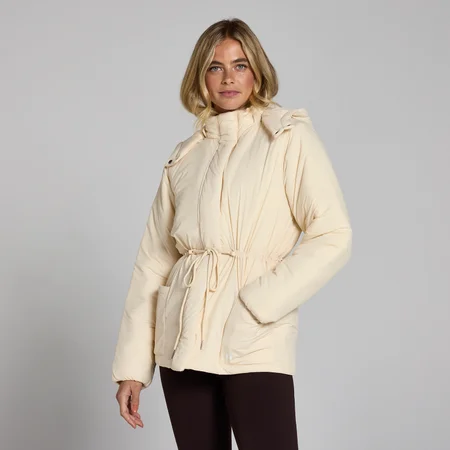 Doudoune courte à taille réglable MP pour femmes - Crème clair