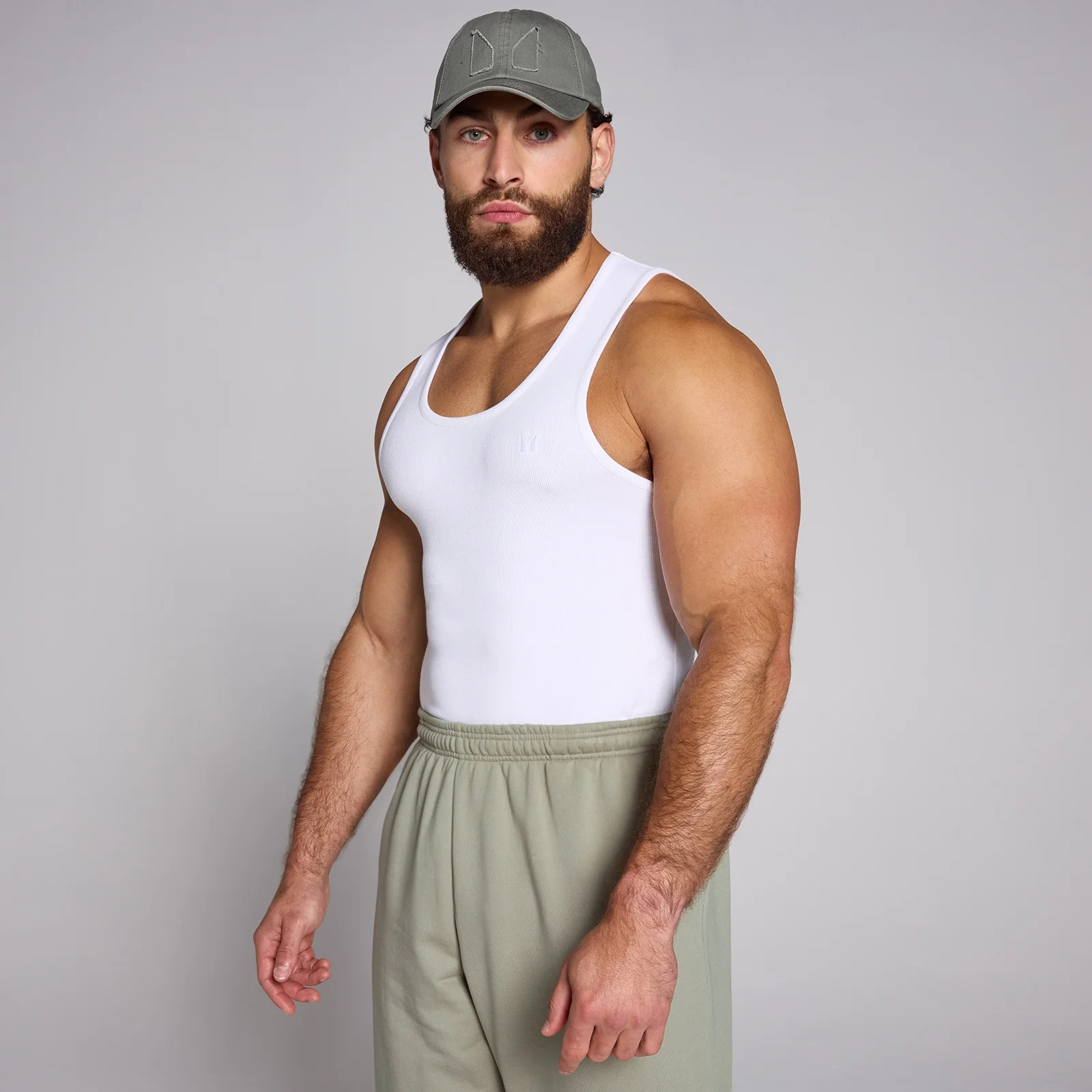 MP Men's Lift Ribbed Muscle Fit Tank - White - XXLImage1