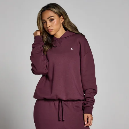 Sweat à capuche oversize MP Basics pour femmes – Baie foncée