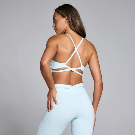 Brassière de sport dos nu à bretelles MP Tempo pour femme – Bleu bébé