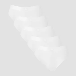 String taille mi-haute MP pour femmes (lot de 5) – Blanc - Size M