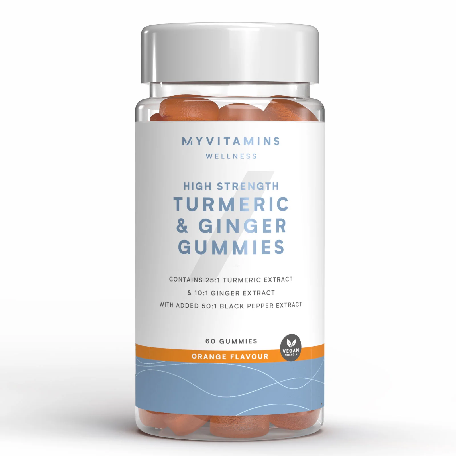 Pastilles gélifiées au curcuma et au gingembre - 60GUMMIES, 30portions - OrangeImage1