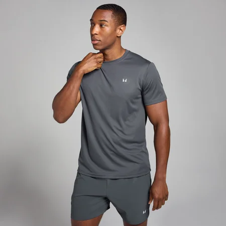 T-shirt d’entraînement texturé MP Active pour hommes – Gris foncé