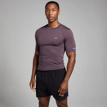 T-shirt imprimé sans coutures MP Active pour hommes – Violet foncé