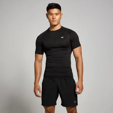 T-shirt sans coutures MP Tempo Pillar Graphic pour hommes – Noir