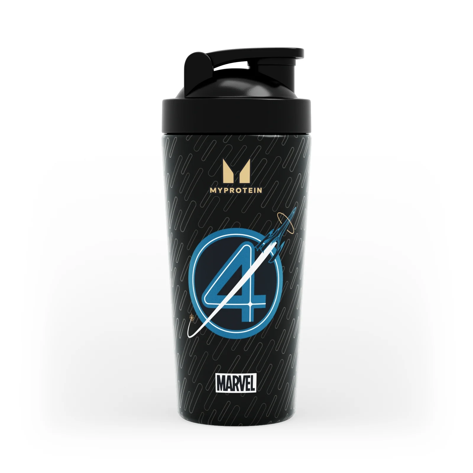 Shaker en acier inoxydable Myprotein Les Quatre Fantastiques – NoirImage1