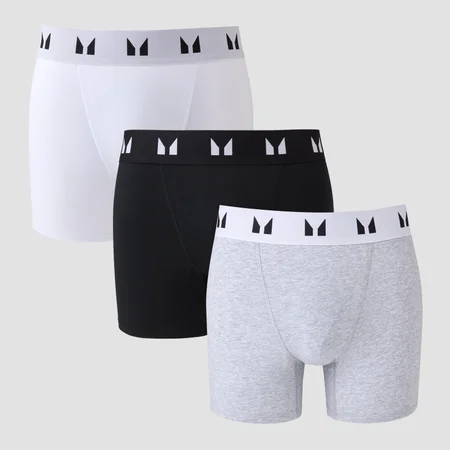Boxer MP pour hommes (lot de 3) – Noir/Blanc/Gris