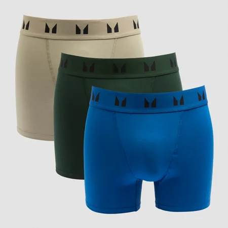 Caleçons pour hommes MP (lot de 3) - Émeraude foncé/Sauge foncée/Bleu pur