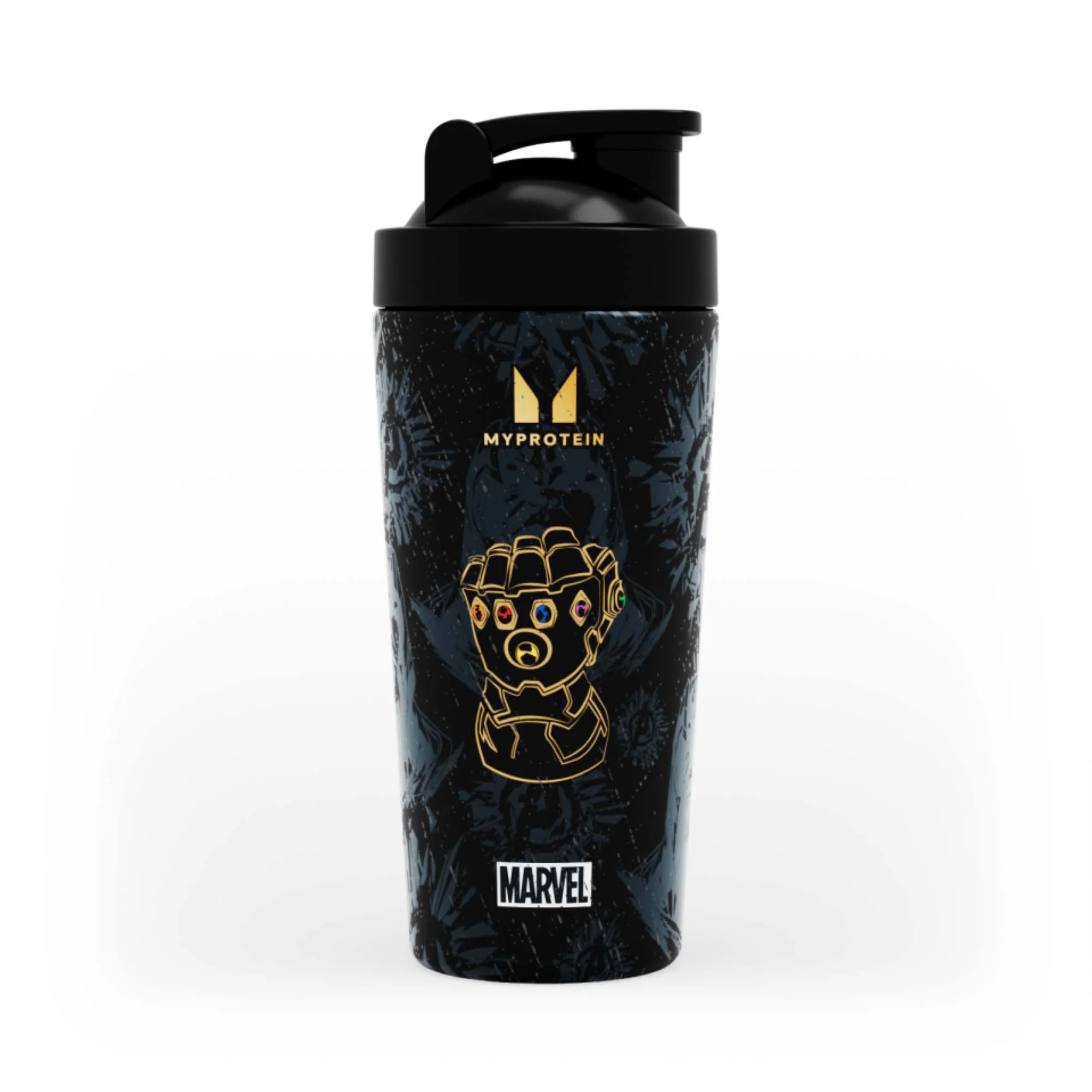 Shaker Thanos en acier inoxydable recyclé Myprotein – NoirImage1