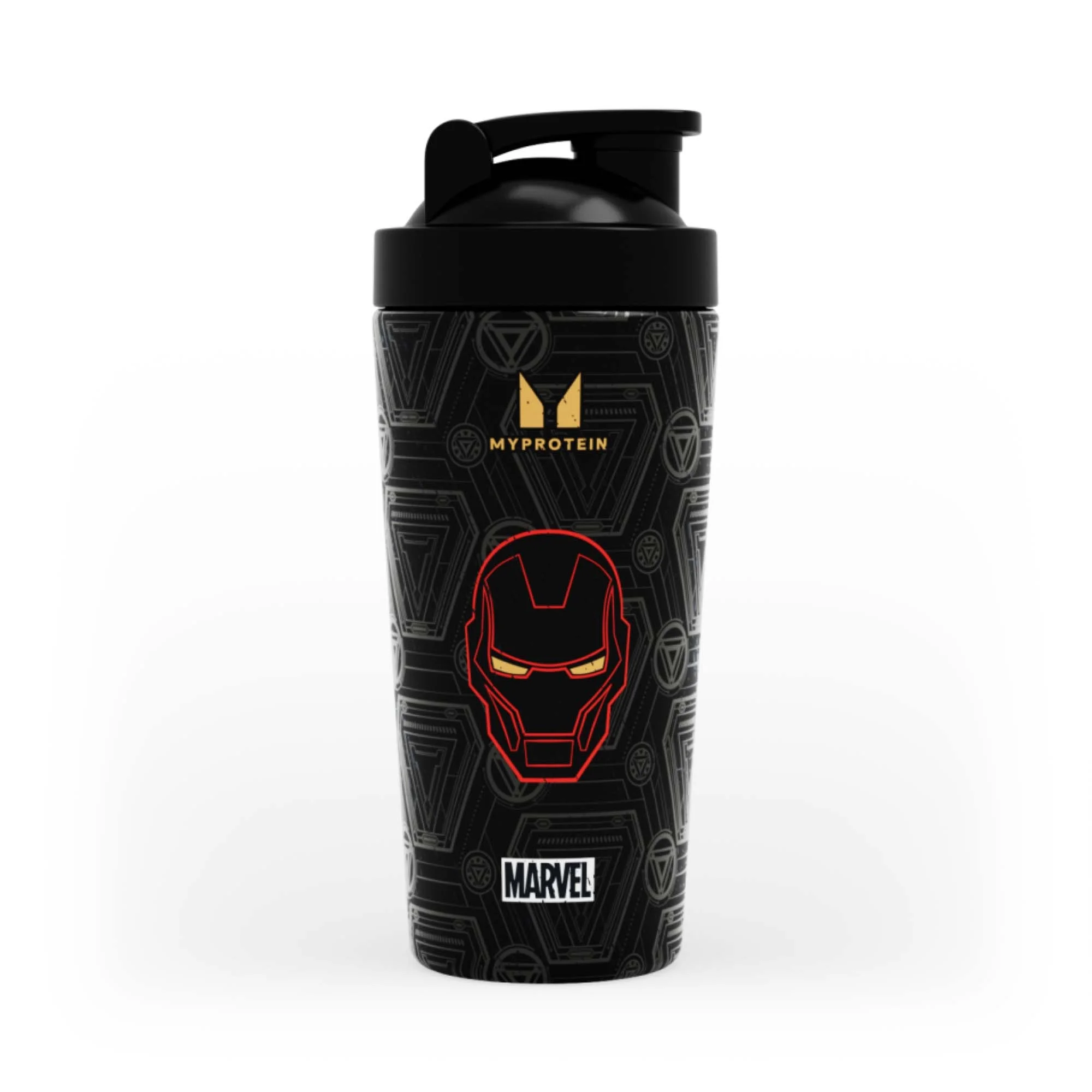 Shaker Iron Man en acier inoxydable recyclé Myprotein – NoirImage1