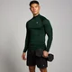 Haut sans coutures à fermeture éclair ¼ MP Tempo Pillar Graphic pour hommes – Émeraude foncé