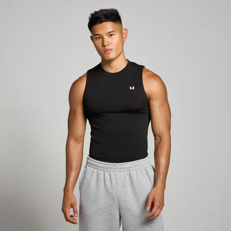 Débardeur sans coutures MP Tempo Pillar Graphic pour hommes – Noir