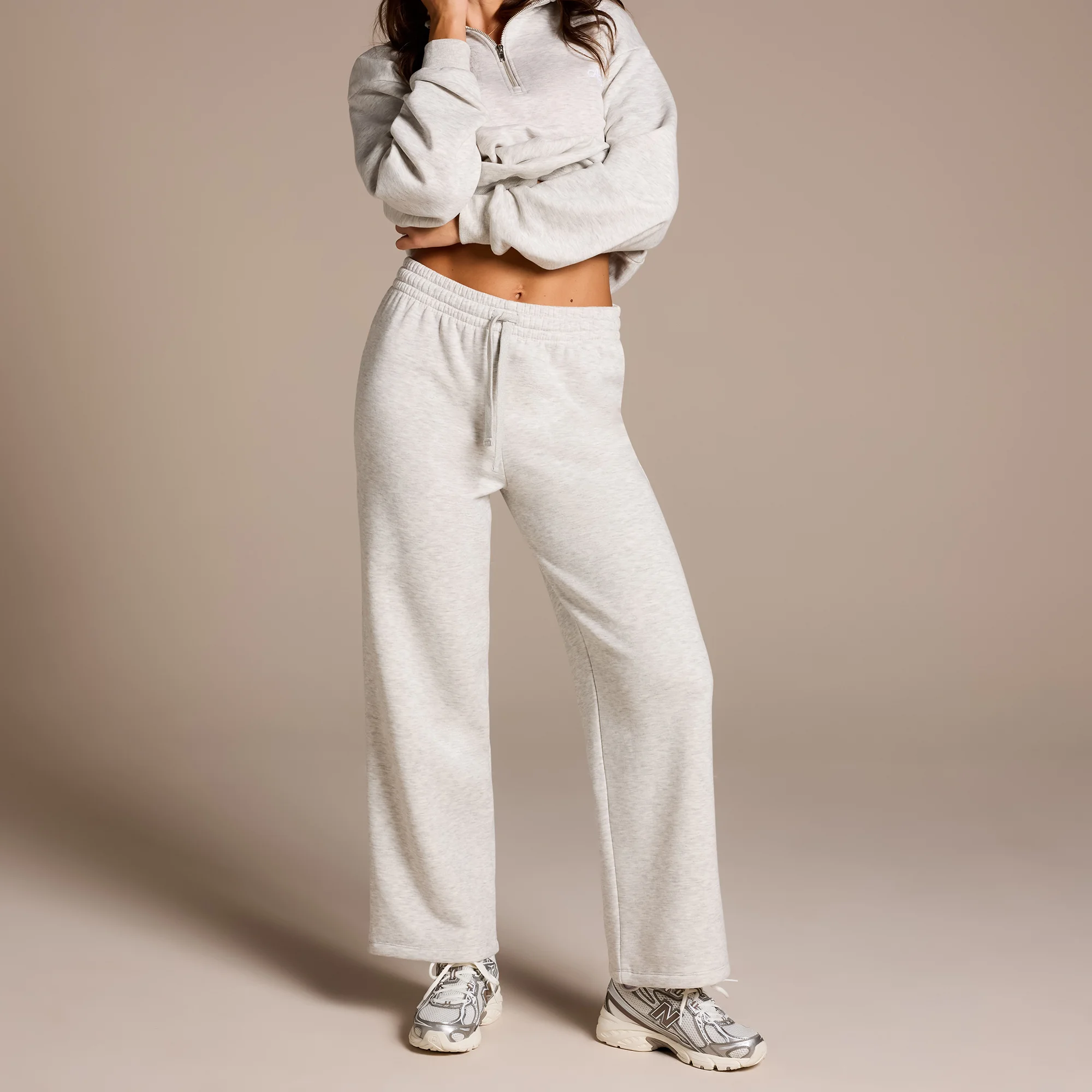 Pantalon de jogging coupe droite MP X Aleksandra – Gris clair chiné - XXLImage1