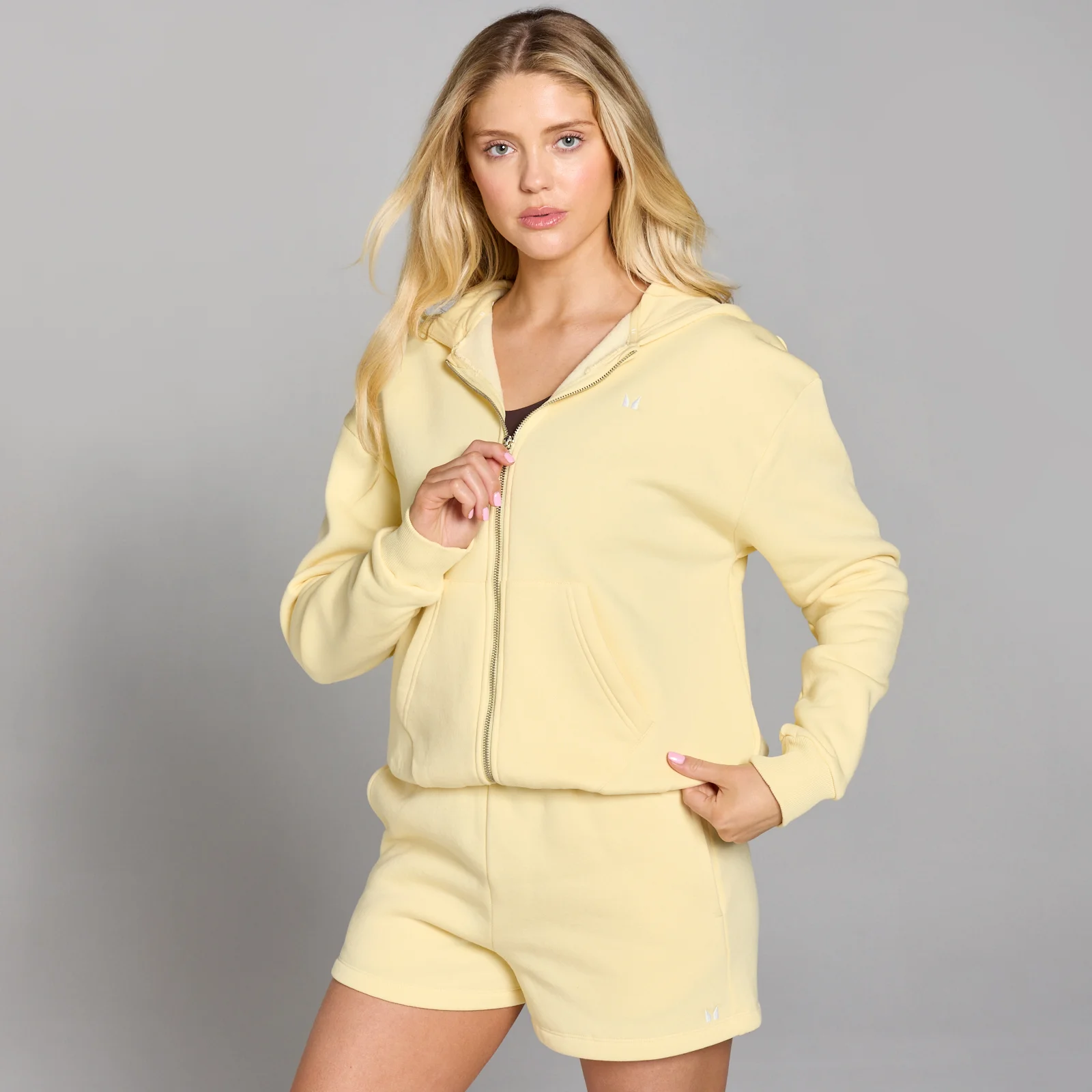 Sweat à capuche zippé MP Basics pour femmes – Citron - XLImage1