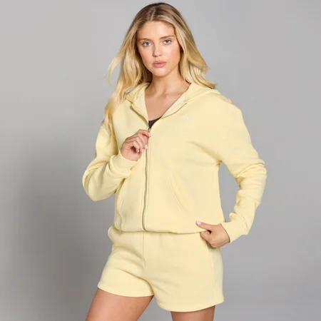 Sweat à capuche zippé MP Basics pour femmes – Citron