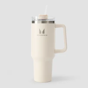 Gourde inox MP à poignée latérale avec paille 1200 ml - Crème naturel - Colour Natural Cream