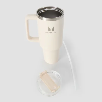 Gourde inox MP à poignée latérale avec paille 1200 ml - Crème naturelImage6