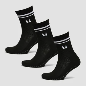 Chaussettes de pilates MP (lot de 3 paires) – Noir - Size UK 2-5