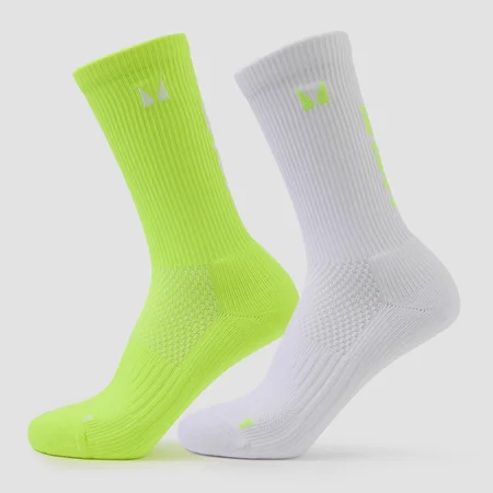 Chaussettes de course MP Move Club (lot de 2 paires) – Jaune