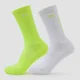 Chaussettes de course MP Move Club (lot de 2 paires) – Jaune