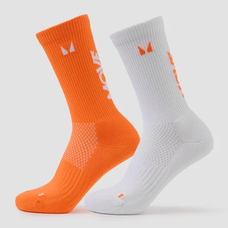 Chaussettes de course MP Move Club (lot de 2 paires) – Orange
