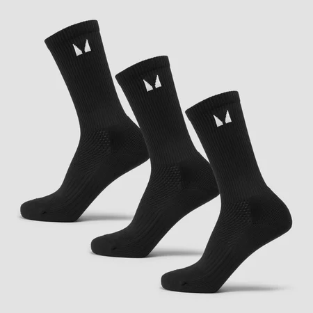 Chaussettes de course MP (lot de 3 paires) – Noir
