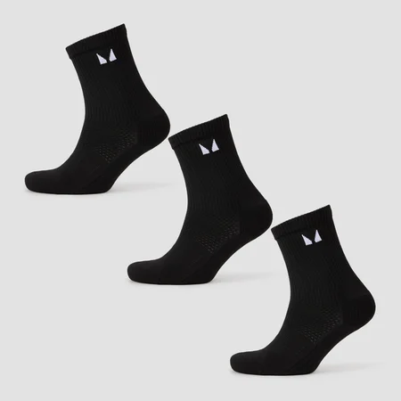 Chaussettes de course MP (lot de 3 paires) – Noir