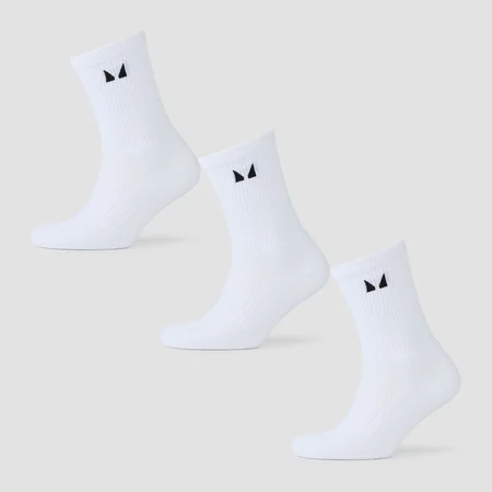 Chaussettes de course MP (lot de 3 paires) – Blanc