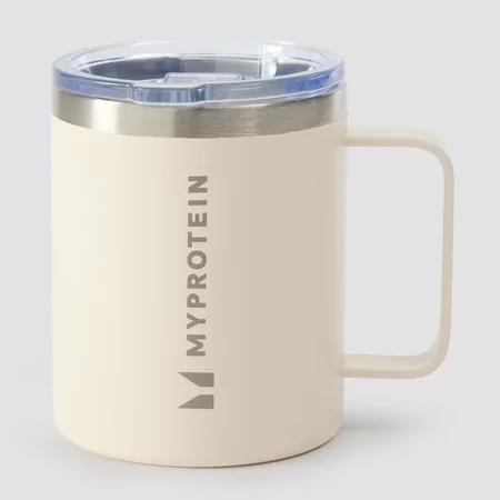 Tasse à café en acier inoxydable recyclé Myprotein 350 ml – Crème naturel