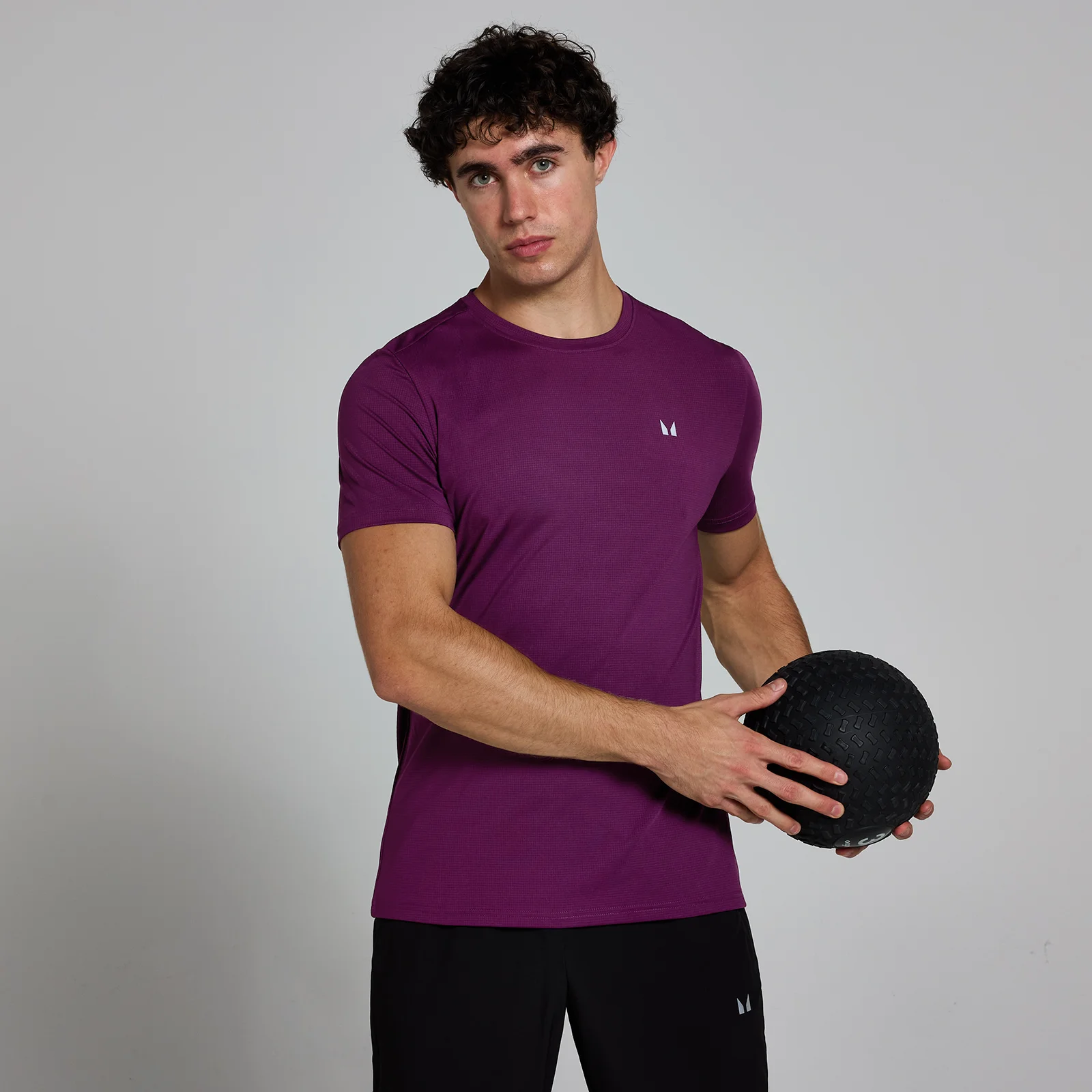 T-shirt texturé MP Active pour hommes - Prune - XSImage1