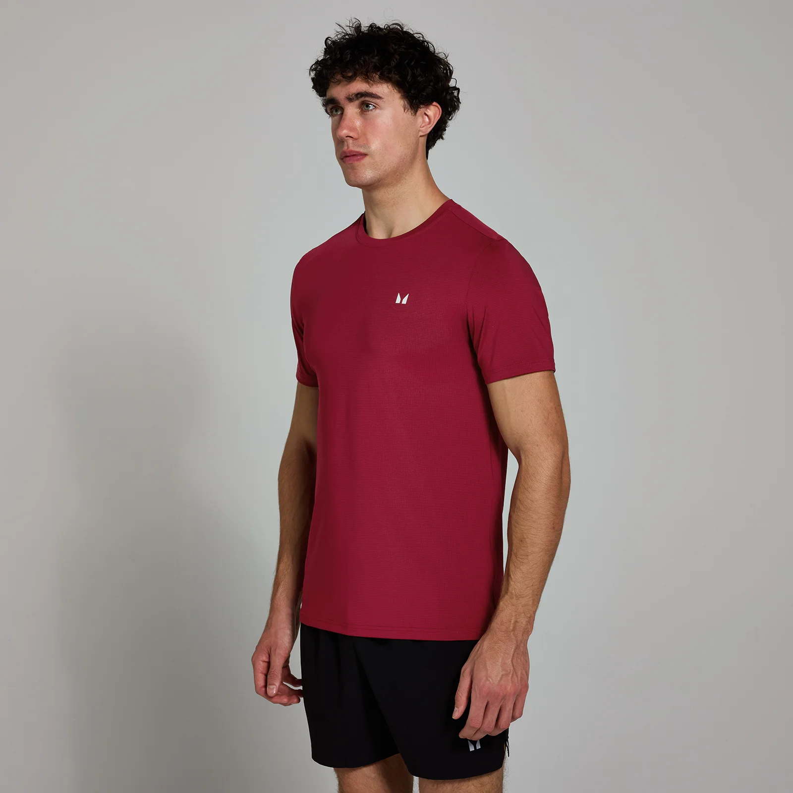 T-shirt texturé MP Active pour hommes – Rouge foncé - XSImage1
