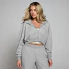 Sweat à capuche zippé MP Soft Touch pour femme – Gris chiné