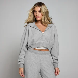 Sweat à capuche zippé MP Soft Touch pour femme – Gris chiné - Size XS