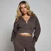 Sweat à capuche zippé MP Soft Touch pour femme – Chocolat