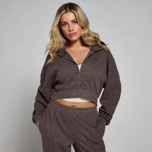 Sweat à capuche zippé MP Soft Touch pour femme – Chocolat - Size XS