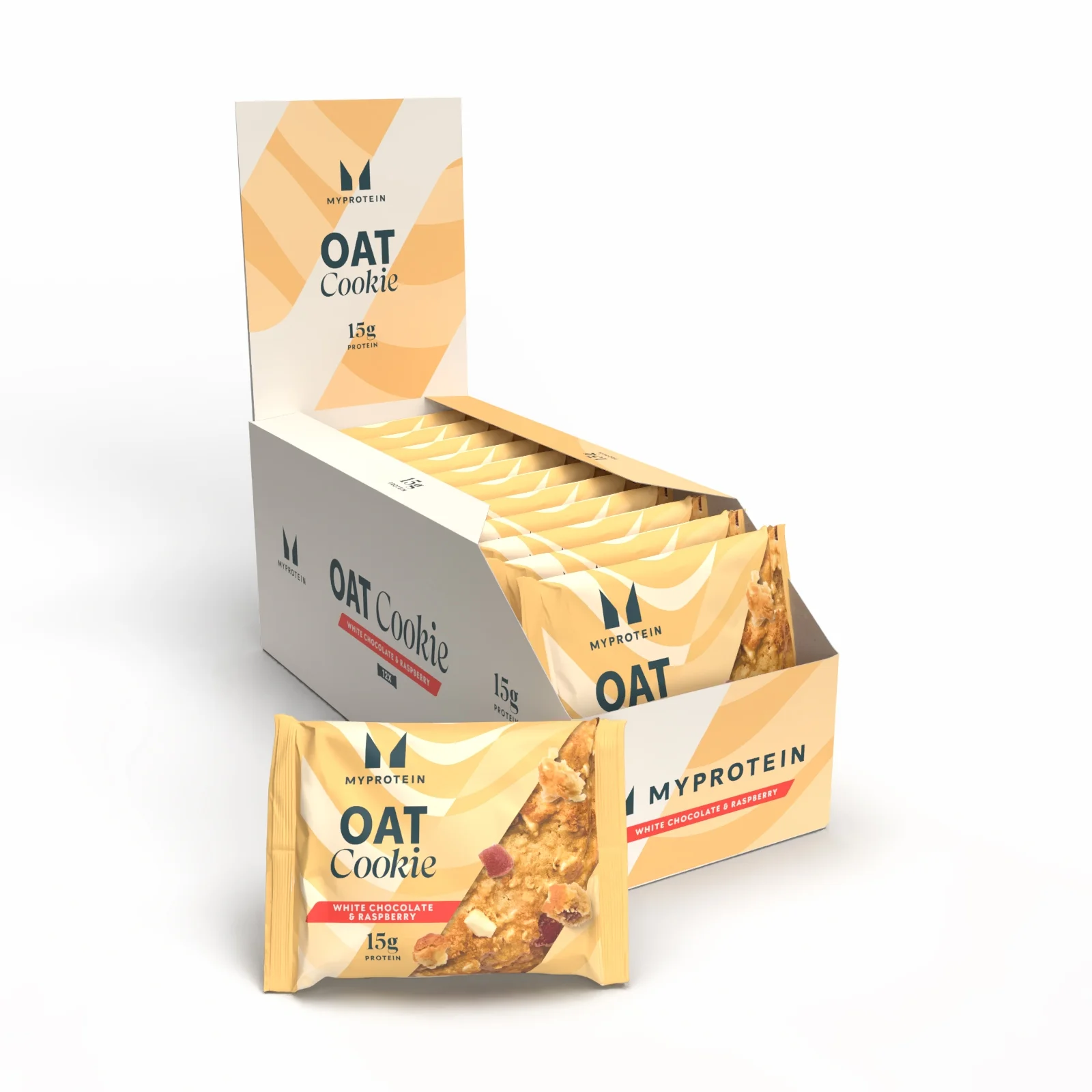 Cookies Protéinés Moelleux - 12 x 65g - White Chocolate and Raspberry (Oat)Image1
