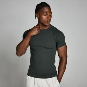 T-shirt moulant côtelé MP Origin pour hommes - Noir délavé - Size M