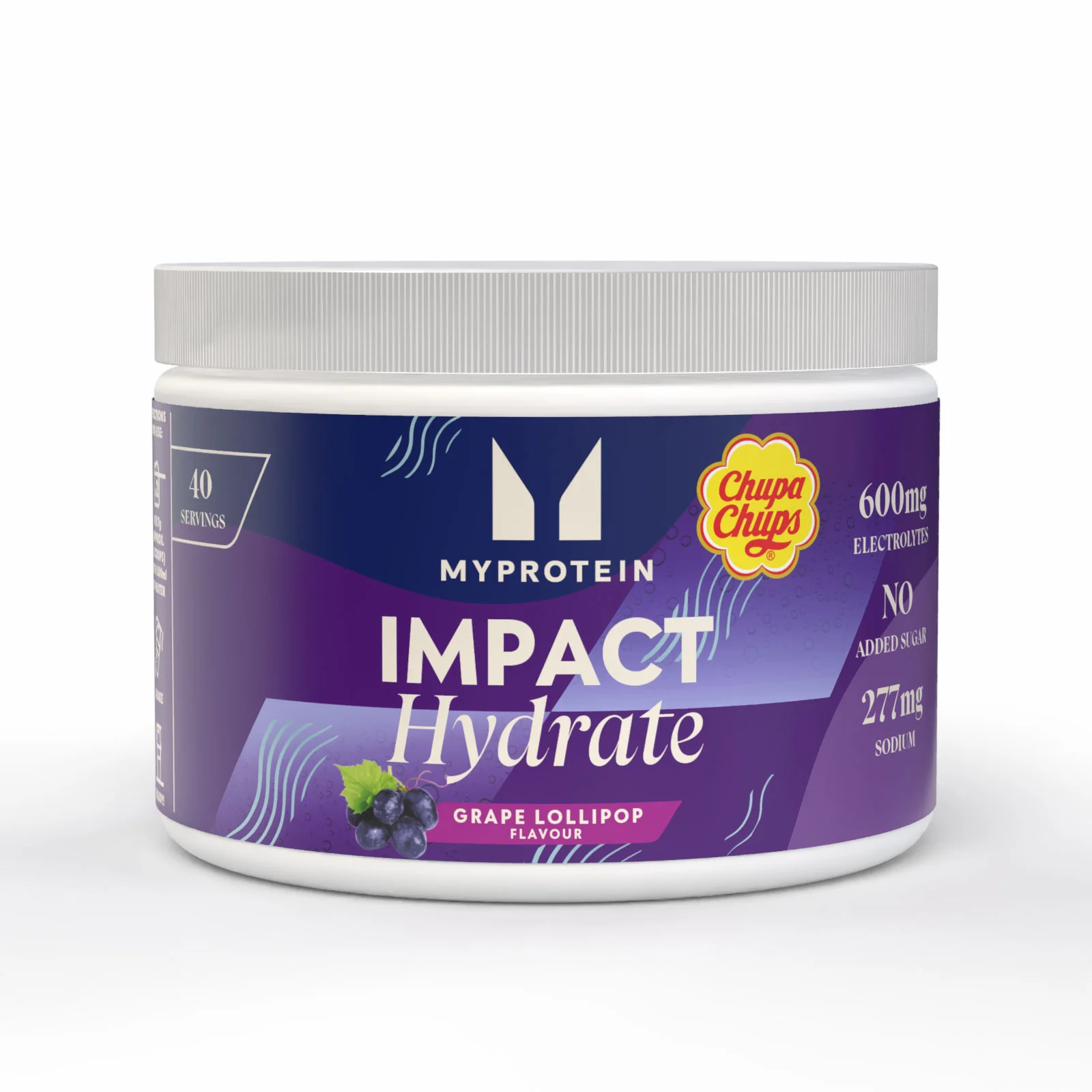 Impact Hydrate | Chupa Chups - 280G - 40portions - Chupa Chups - Grape LollipopImage1