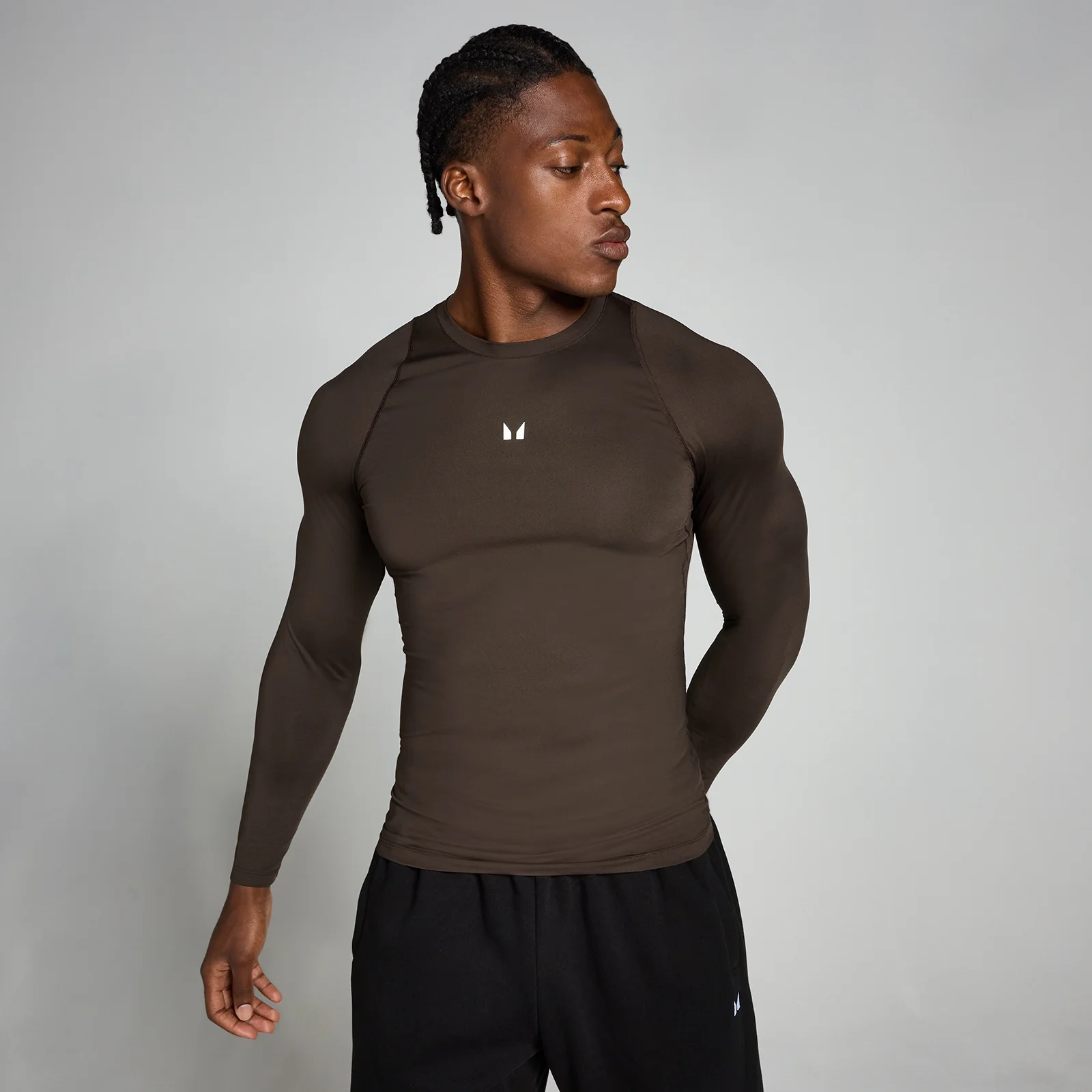 Sous-vêtement technique MP Training manches longues homme - Chocolat - XSImage1