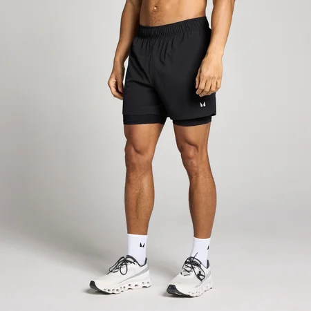 Short d’entraînement 2-en-1 avec entrejambe de 13 cm MP pour homme – Noir