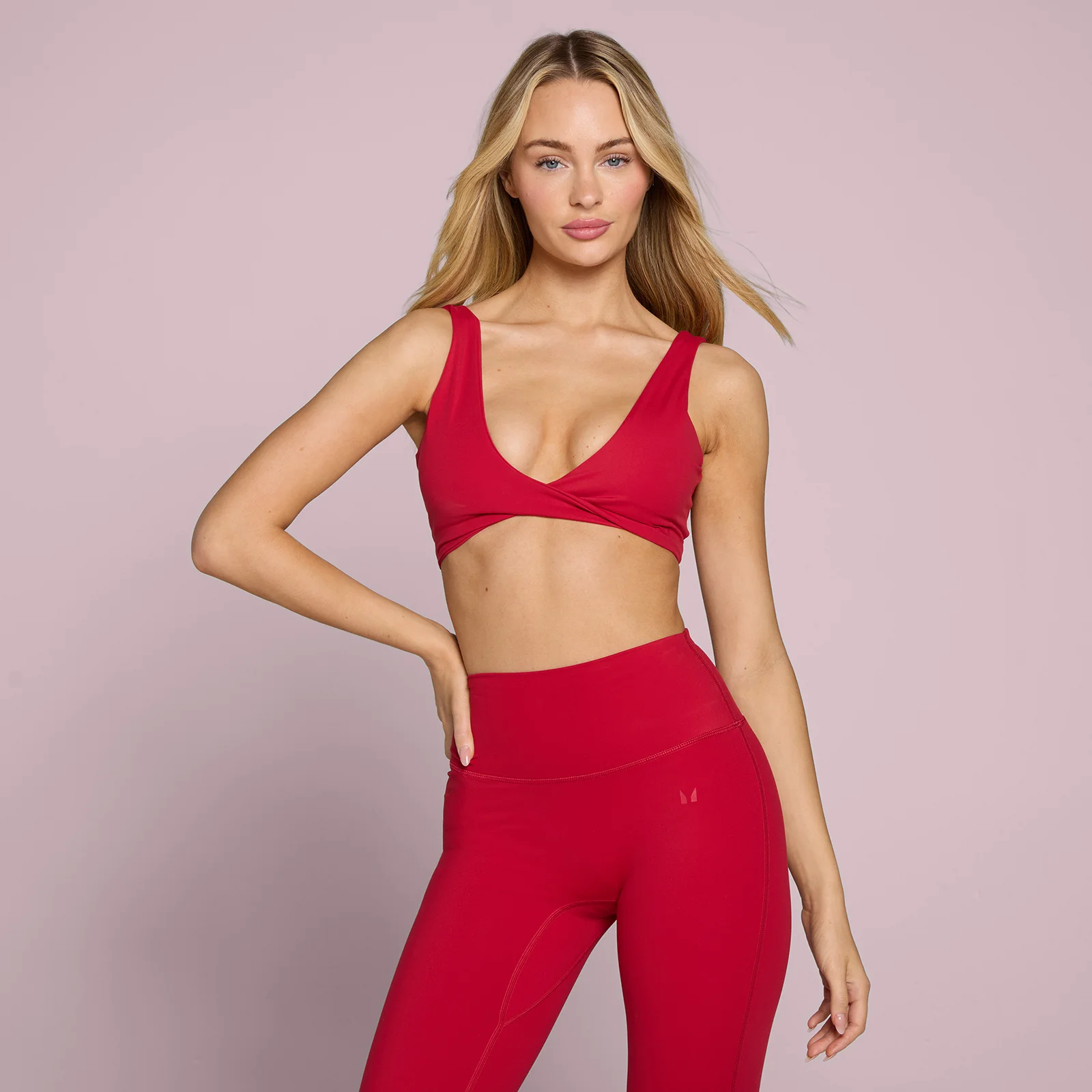 Brassière de sport MP Tempo nœud frontal femme - Rose rouge - XXLImage1