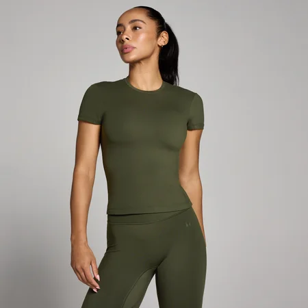 T-shirt manches courtes ajusté Tempo MP femme - Vert forêt