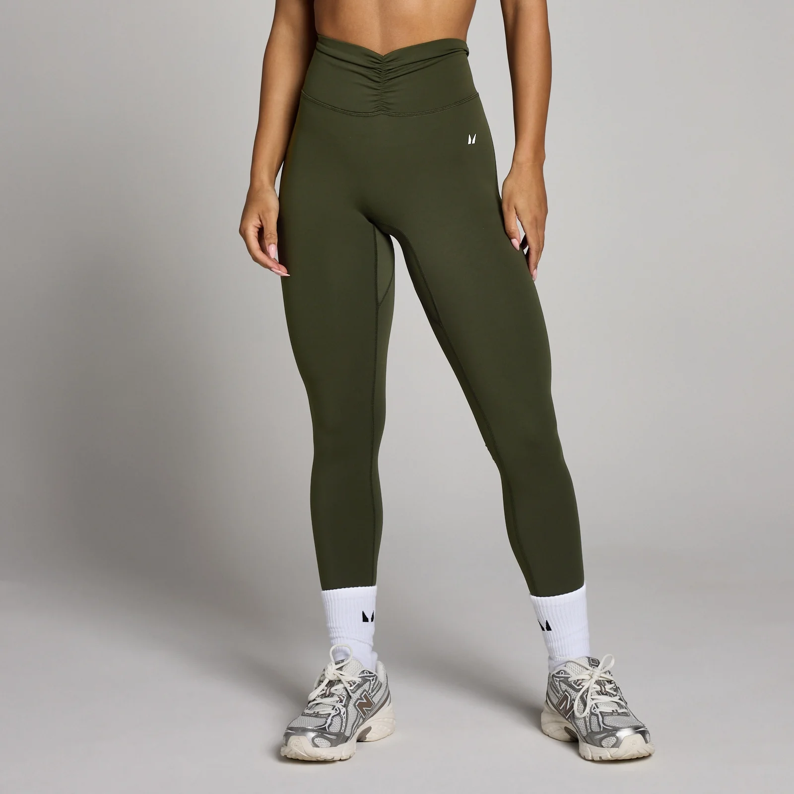 Legging taille asymétrique Tempo MP femme - Vert forêt - SImage1
