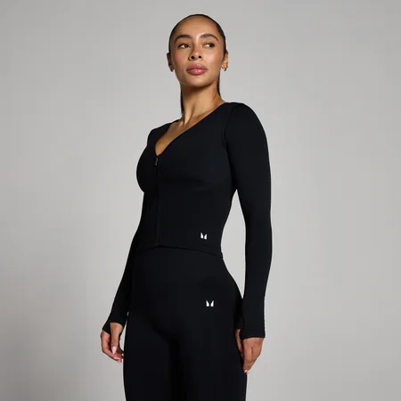Veste courte sans coutures Tempo MP femme - Noir
