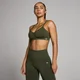 Brassière de sport Tempo sans coutures froncée devant MP femme - Vert forêt